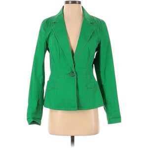CAbi | Green Cotton Blazer Jacket | Medium | Style 5097
